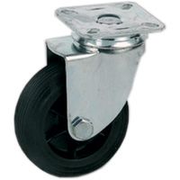 Gespritzte Vollgummi VG-Räder TPR, Polypropylenkern, Lenkrolle mit Platte Gespritzte Vollgummi VG-Räder TPR, Polypropylenkern, Lenkrolle mit Platte