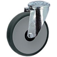 Thermoplastische Gummi-Räder, Polypropylenkern, Lenkgehäuse NL mit Rückenloch Thermoplastische Gummi-Räder, Polypropylenkern, Lenkgehäuse NL mit Rückenloch