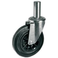 Vollgummi VG-Standardräder, Polypropylenkern, Lenkrolle mit Zapfen Innocenti Vollgummi VG-Standardräder, Polypropylenkern, Lenkrolle mit Zapfen Innocenti