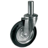 Vollgummi VG-Standardräder, Felge aus zwei Stahlblech-Scheiben, Lenkrolle mit Zapfen NL Vollgummi VG-Standardräder, Felge aus zwei Stahlblech-Scheiben, Lenkrolle mit Zapfen NL