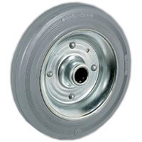 Abriebfeste Vollgummi VG-Räder, Felge aus zwei Stahlblech-Scheiben