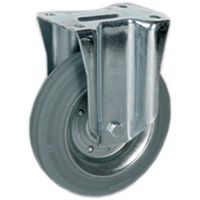 Abriebfeste Vollgummi VG-Räder, Felge aus zwei Stahlblech-Scheiben, Bockrolle NL