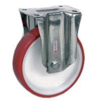 Räder aus gespritztem Polyurethan PUR TPU 60D, Kern aus Polyamid PA 6, Bockrolle NLX Räder aus gespritztem Polyurethan PUR TPU 60D, Kern aus Polyamid PA 6, Bockrolle NLX